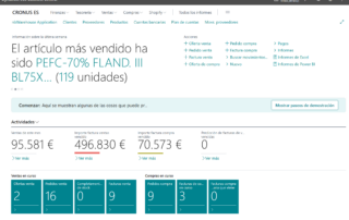 Pantalla Inicial Dynamics 365 Business Central